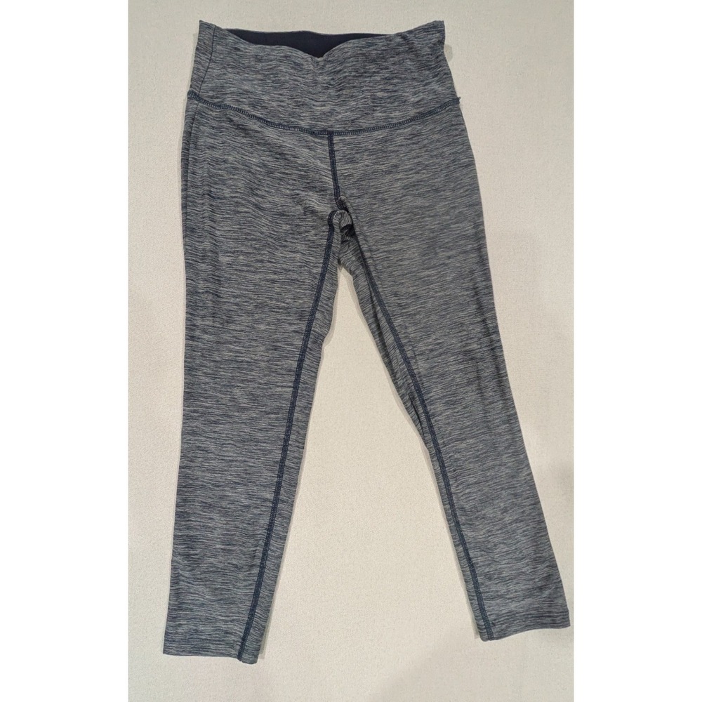 New Balance Leggings Womens S Blue Excellent Space Dye Crop High Rise Tights